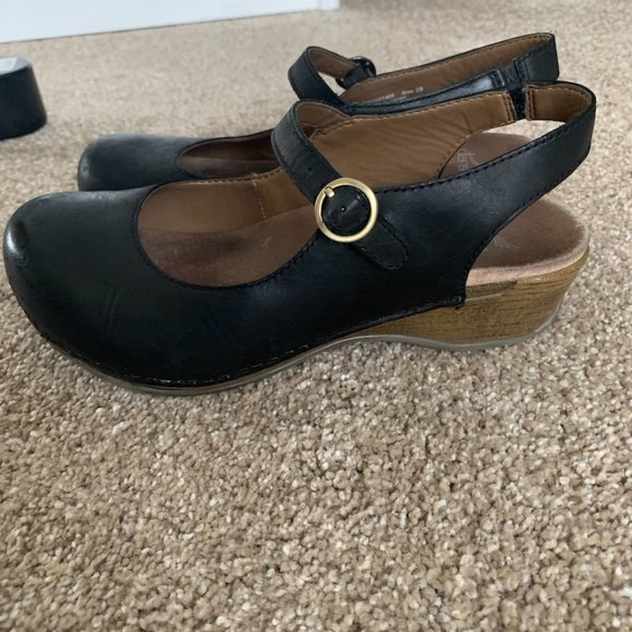 Dansko Maureen Black Oiled Sling Clog - Picture 5 of 7